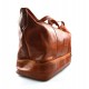 Leather duffle bag genuine leather shoulder bag honey