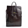 Leather brown backpack genuine leather travel bag dark brown