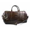 Mens leather duffle bag dark brown shoulder bag travel bag luggage weekender carryon cabin bag