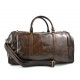 Leder reisetasche sporttasche dunkel braun damen herren schultertasche ledertasche