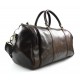 Leder reisetasche sporttasche dunkel braun damen herren schultertasche ledertasche