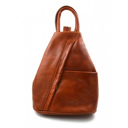 Sac à dos bandoulière en cuir sac homme femme miel