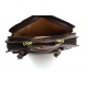 Carpeta de cuero bolso cartera de cuero bolso de hombre bolso de mujer bolso de piel marron oscuro