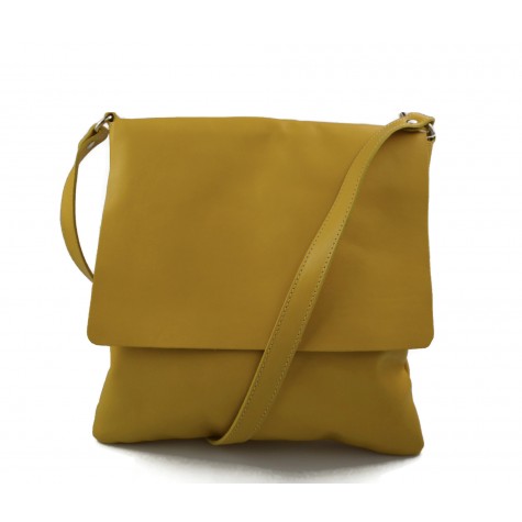 Bandoulière en cuir sac jaune homme messenger sac d'épaule cuir