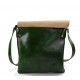 Shoulder bag for men leather green leather crossbody bag leather