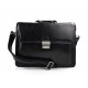 Bolso maletín de cuero bolso de cuero bolso messenger de piel negro
