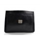 Sac a main en cuir bandoulière homme femme noir