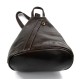 Leather backpack ladies mens leather travel bag weekender sports bag dark brown