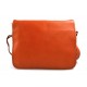 Mens leather bag shoulder bag genuine leather messenger orange business document bag