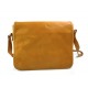 Mens leather bag shoulder bag genuine leather messenger yellow business document bag