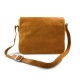 Bolso messenger de piel bandolera de cuero bolso de hombre piel bolso de espalda amarillo