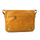 Bolso messenger de piel bandolera de cuero bolso de hombre piel bolso de espalda amarillo