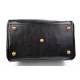 Ladies leather handbag doctor bag handheld shoulder bag black made in Italy genuine leather bag