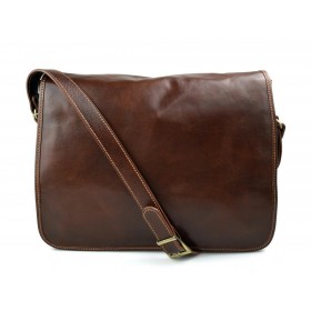 Sac messenger cuir homme cuir sac d'épaule bandoulière sac postier messenger brun