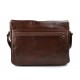 Mens leather bag shoulderbag genuine leather messenger brown business document bag