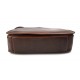 Mens leather bag shoulderbag genuine leather messenger brown business document bag