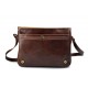 Mens leather bag shoulderbag genuine leather messenger brown business document bag