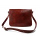 Mens leather bag shoulder bag genuine leather messenger red business document bag