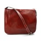 Leather messenger bag men's leather bag red shoulder bag