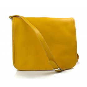 Bolso messenger de piel amarillo bolso espalda hombro mujer