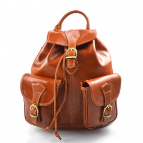 Backpack leather honey backpack genuine leather travel bag weekender sports