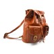 Rucksack leder honig rucksack damen herren reisetasche kalbsleder rucksack leder