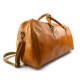 Mens leather duffle bag yellow shoulder bag travel bag luggage weekender carryon cabin bag