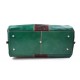 Mens leather duffle bag green brown shoulder bag travel bag luggage weekender carryon cabin bag