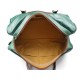 Mens leather duffle bag green brown shoulder bag travel bag luggage weekender carryon cabin bag