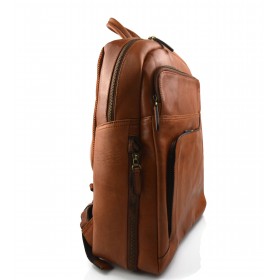 Leather brown backpack genuine leather travel bag weekender sports bag