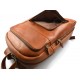 Leather brown backpack genuine leather travel bag weekender sports bag