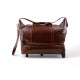 Sac voyage trolley marron voyage en cuir sac bagages a main en cuir carryon