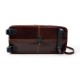 Leather trolley travel bag brown leather duffle weekender overnight leather bag