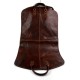 Porta abiti in pelle borsa da viaggio porta indumenti marrone
