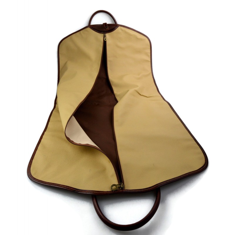 Porta abiti borsa da viaggio porta abiti in pelle borsa manici marrone
