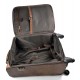 Leather trolley travel bag weekender overnight dark brown