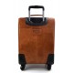 Trolley voyage en cuir sac voyage de bagages a main brun