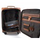Leather trolley travel bag weekender overnight brown