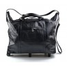 Sac voyage trolley noir voyage en cuir sac bagages a main en cuir carryon