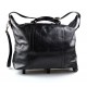 Sac voyage trolley noir voyage en cuir sac bagages a main en cuir carryon