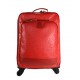 Valise trolley voyage en cuir rouge sac voyage de bagages a main en cuir sac de cabine sac en cuir