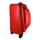 Leder reisekoffer troller rot leder reisetasche manner damen mit griff leder tasche reise tasche mit 4 rollen