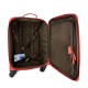 Leather trolley red travel bag weekender overnight leather bag with 4 wheels leather cabin luggage airplane bag