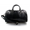 Leder reisetasche manner damen mit griffen schultertasche leder schwarz