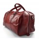 Leather duffle bag genuine leather travel bag overnight red
