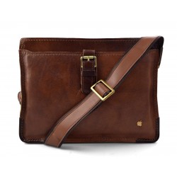 Leather satchel mens leather messenger ladies handbag shoulderbag ipad tablet holder leather bag brown