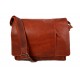 Genuine italian leather shoulderbag notebook messenger bag ipad laptop ladies men orange