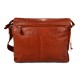 Genuine italian leather shoulderbag notebook messenger bag ipad laptop ladies men orange