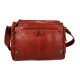 Sac à bandoulière en cuir notebook sac homme femme sac d'épaule messenger rouge